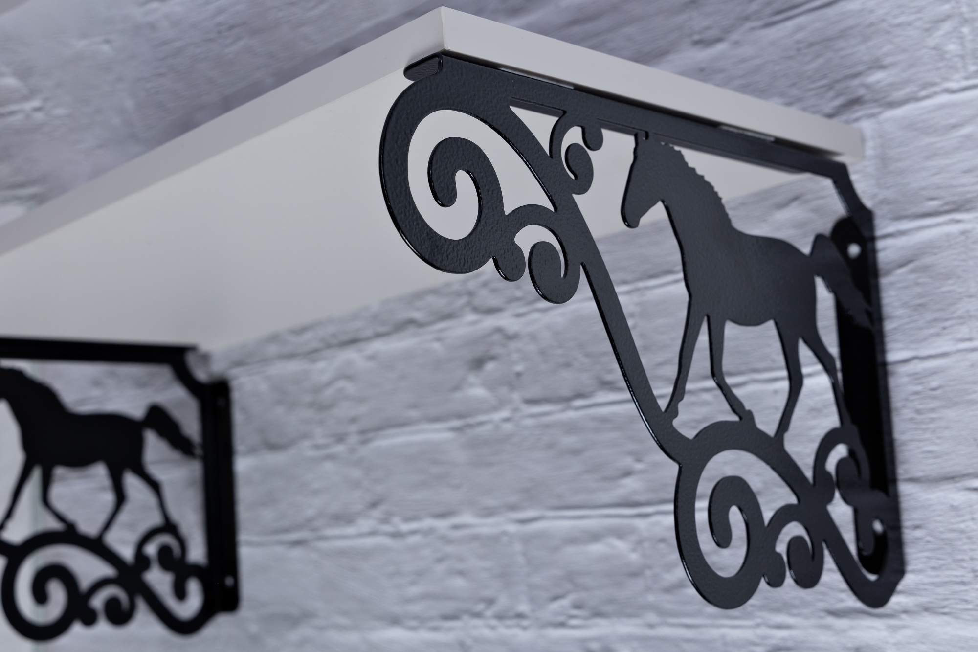 Mão Francesa Cavalo Equitana  Mão Francesa Prateleira Reforçada Metal Cantoneira Decorada