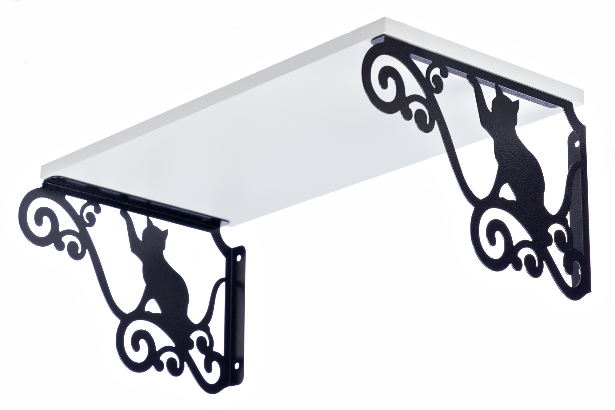 Mão Francesa Gato Mannheim Prateleira Reforçada Metal Cantoneira Decorada