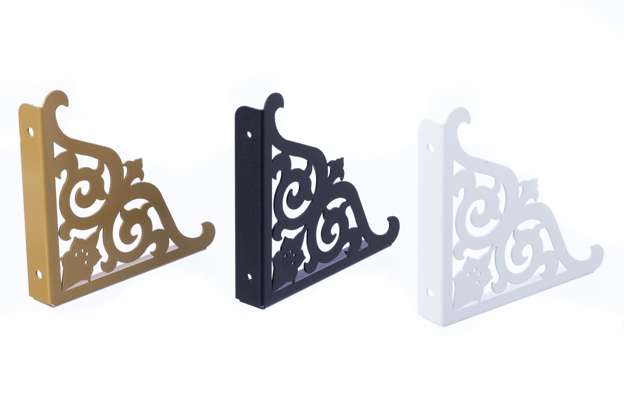 Mão Francesa Arabesco Lüneburg Prateleira Reforçada Metal Cantoneira Decorada