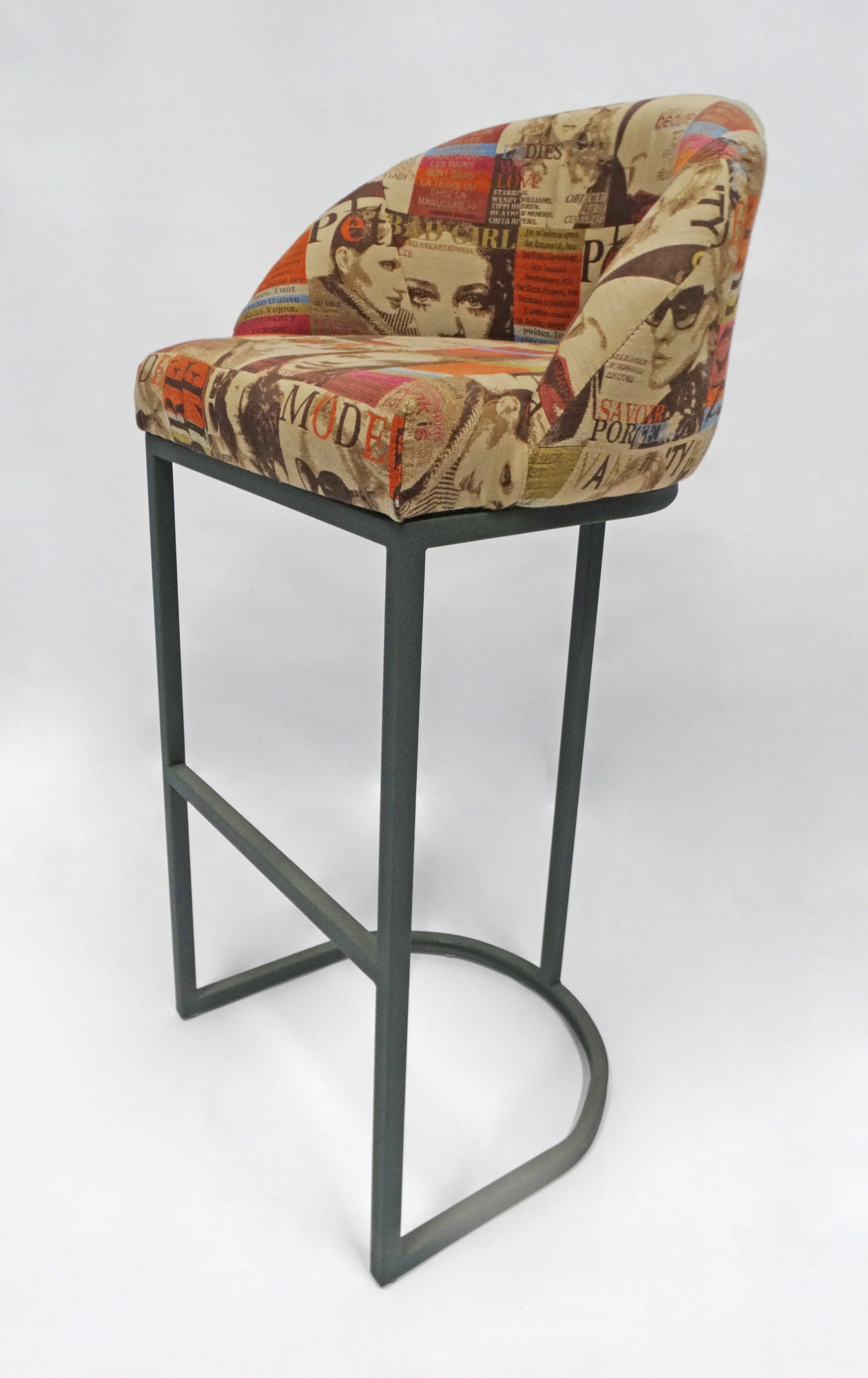 Banqueta Atenas Veni Pronta Entrega Móveis Decoração com Encosto Cozinha Balcão Bistro Estofada Alta